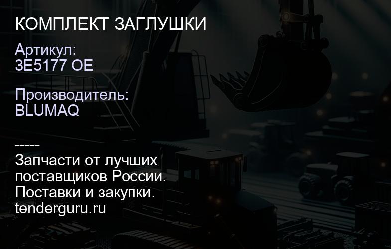 3E5177 OE КОМПЛЕКТ ЗАГЛУШКИ | купить запчасти